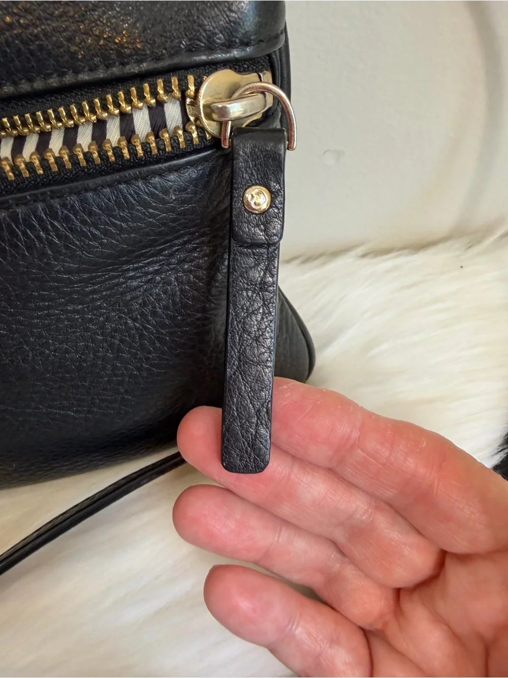 Kate Spade New York Cobble Hill Black Pebbled Leather Crossbody Bag Purse